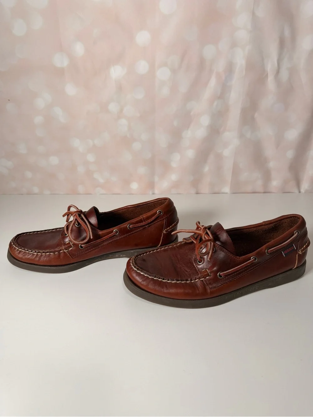 SEBAGO DOCKSIDES Leather Sebago Docksides Boat Shoes Men's Size 8.5 Brown